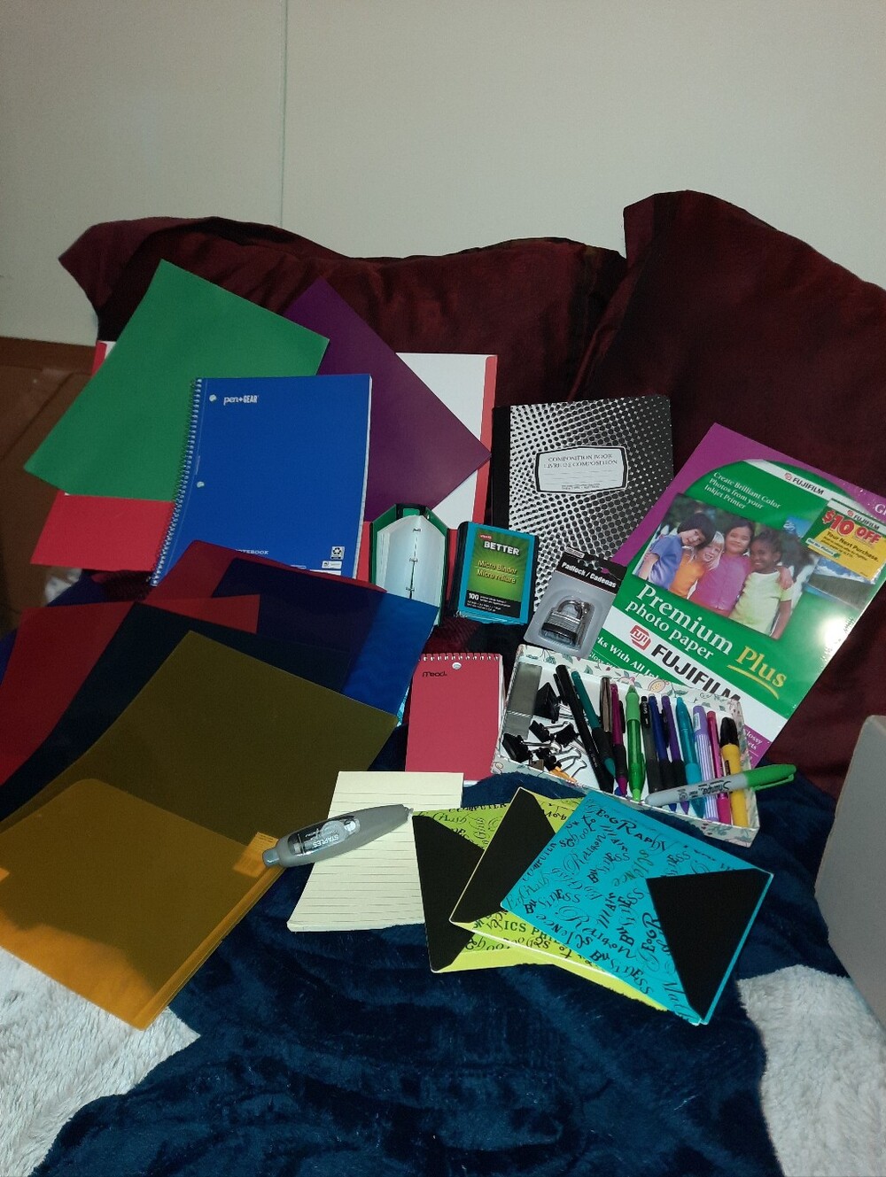 MASSIVE LOT OF OFFICE BACK TO SCHOOL SUPPLIES STAPLES OFFICE DEPOT BUNDLE 50+PCS